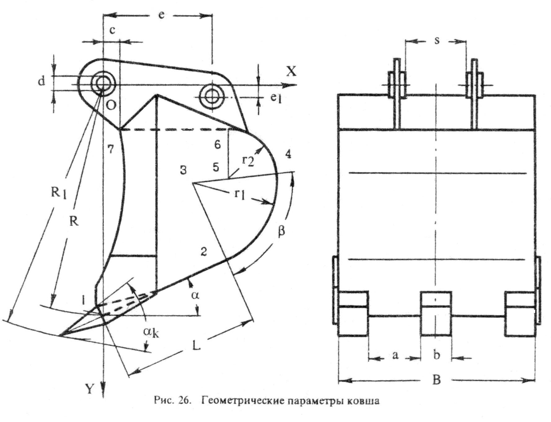 Чертеж планировочного ковша для мини экскаватора